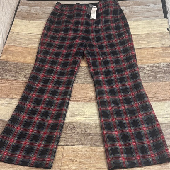 J.Crew Hayden Kickout Crop Pants Black Stewart Tartan Plaid 00 - Picture 4 of 5